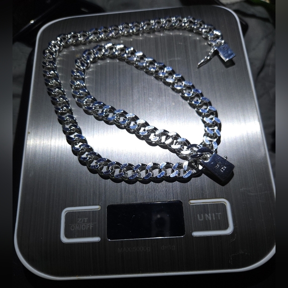 New 10mm Solid .925 Sterling Silver Cuban Link Chain, 24" Long  Never Used - Picture 2 of 10